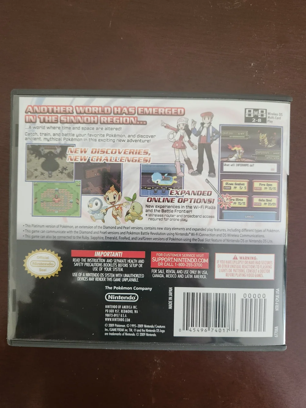 Pokémon Platinum Version - Nintendo DS Game - 100% Authentic - Complete In Box